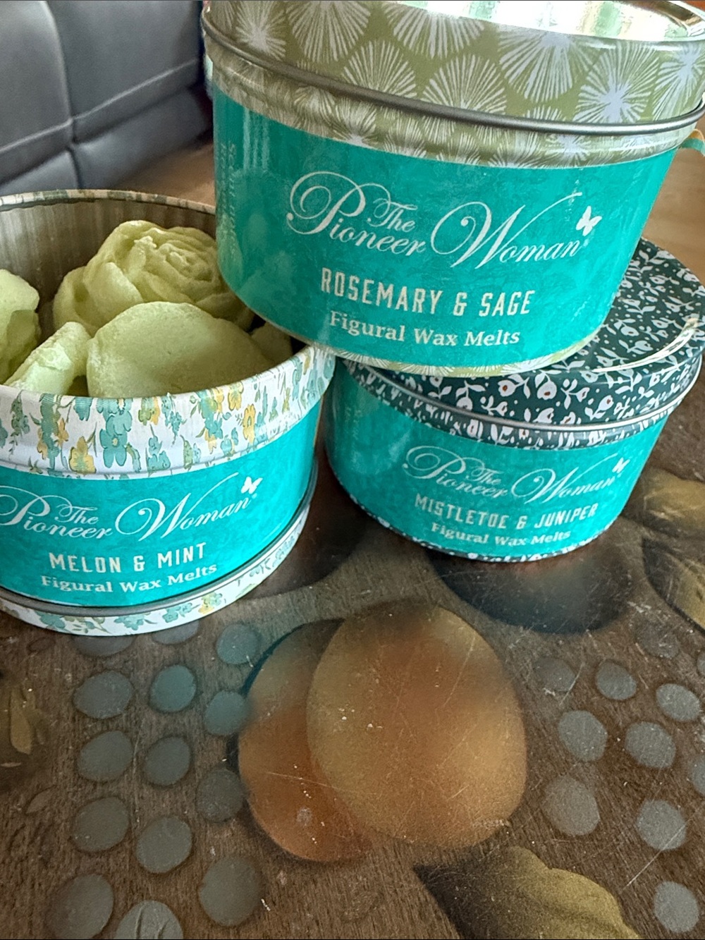 The Pioneer WomanFigural Wax Melts- Melon & Mint, Rosemary & Sage, Juniper